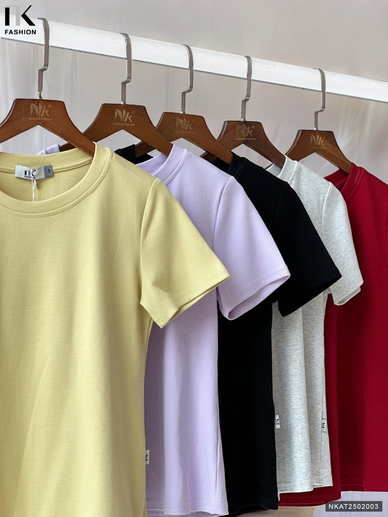 Áo Thun Cổ Tròn Croptop 25, Năng Động Vải Mềm Mịn NKAT2502005
