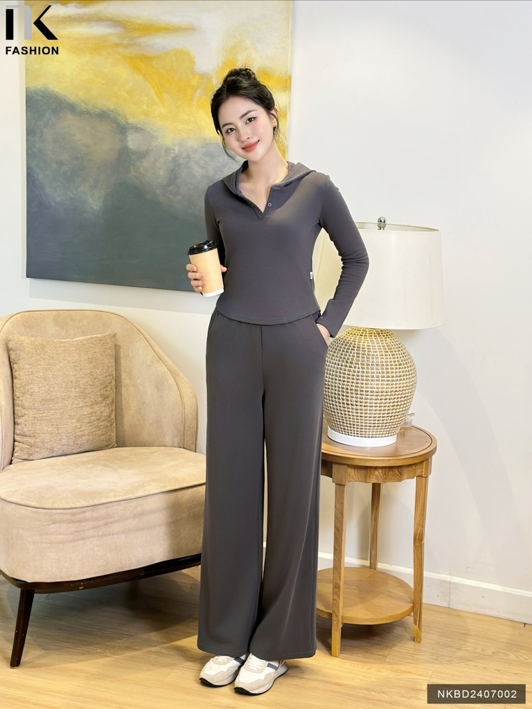 Sét Thể Thao Dài Tay Có Mũ NK Fashion Trẻ Trung, Năng Động Thoải Mái NKBD2407002