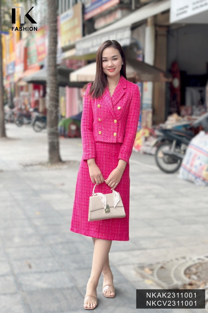 NK Fashion Chân Váy Dáng A Chất Liệu Dạ Text Có Lớp Lót Dày Dặn NKCV2311001