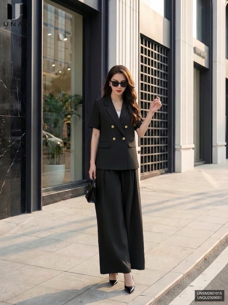Blaze cộc tay cổ ve trẻ trung nhẹ nhàng mà sang UNSM2601015