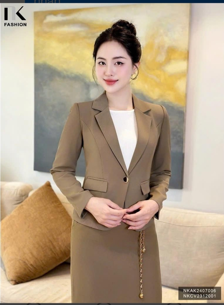 Áo Vest 2 Lớp Cúc Nẹp NK Fashion Công Sở Nữ Thời Thượng, Sang Trọng Chất Liệu Cao Cấp NKAK2407006
