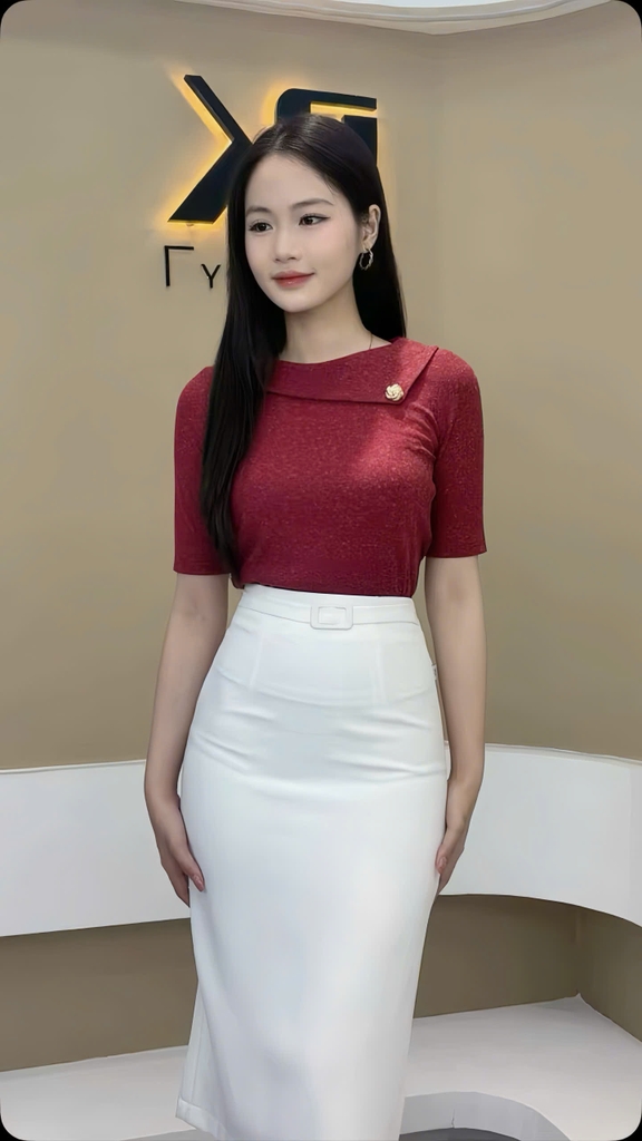 Áo len vạt cổ lệch dáng mới điệu đà NKAL2508001