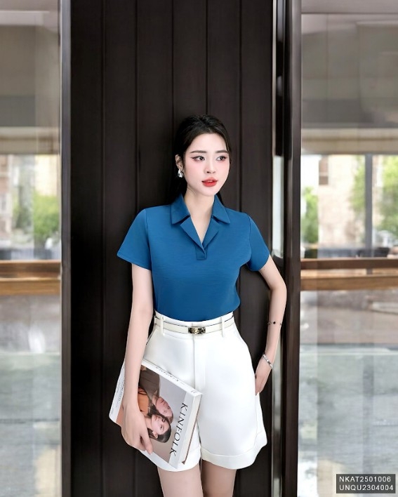 Áo Thun Cổ Ve Thời Trang Công Sở NK Fashion Basic, Trẻ Trung, Tinh Tế, Chất Vải Mềm NKAT2501006