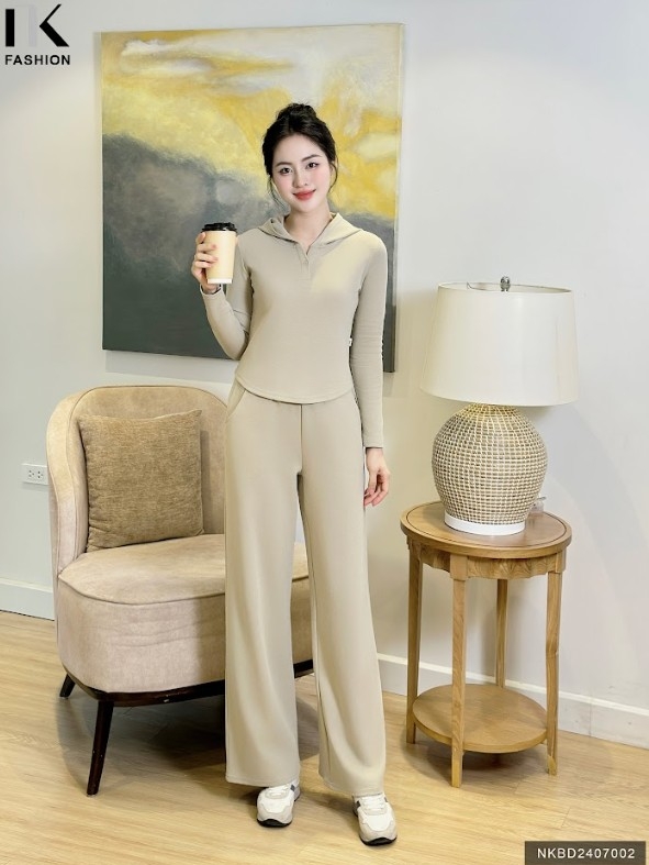 Sét Thể Thao Dài Tay Có Mũ NK Fashion Trẻ Trung, Năng Động Thoải Mái NKBD2407002
