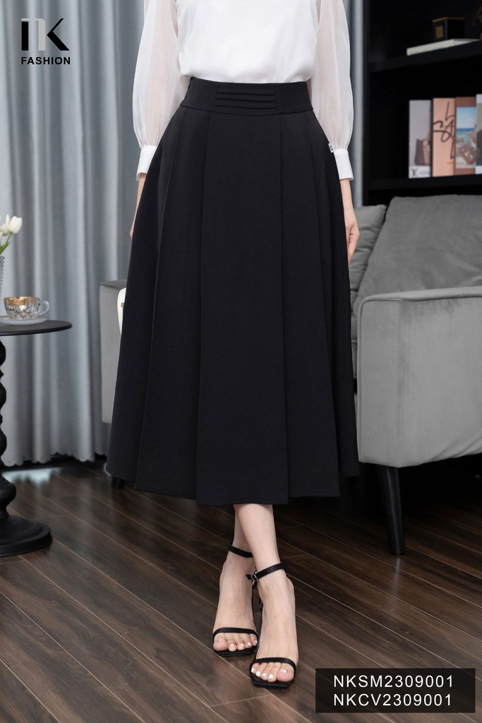 Chân Váy Xòe Xếp Cạp NKCV2309001