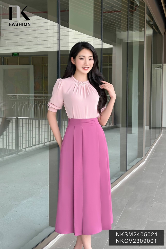 Chân Váy Xòe Xếp Cạp NKCV2309001