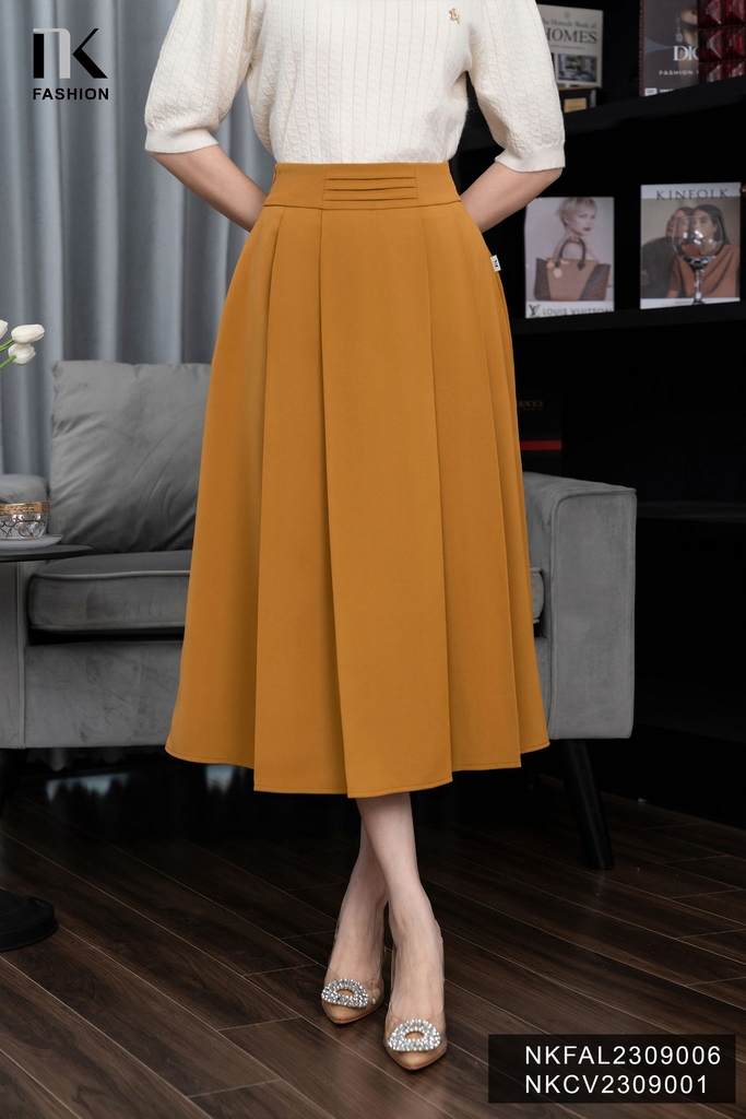 Chân Váy Xòe Xếp Cạp NKCV2309001