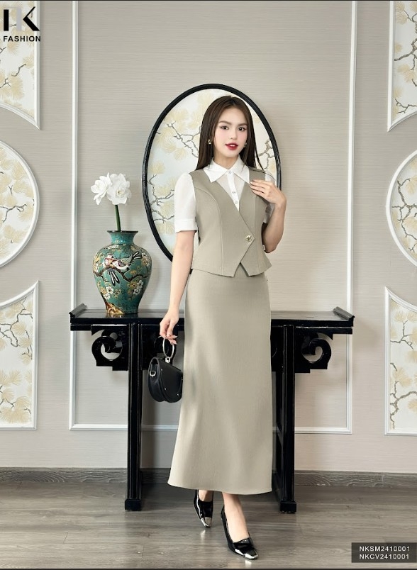 Chân Váy Suông Đuôi Cá  Nhẹ Nhàng, Dễ Mặc, Chất Vải Mềm NKCV2410001 ( Ko kèm áo + PK)