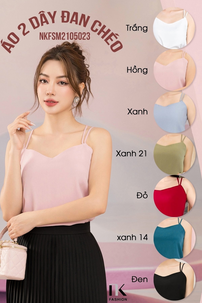 Áo 2 Dây Đan Chéo Quyến Rũ, Cuốn Hút NKFSM2105023