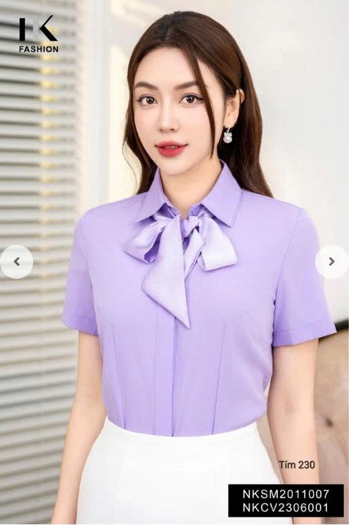 Áo Sơ Mi Cổ Đức Cộc Tay Dáng Cơ Bản nhiều màu sắc, phù hợp nhiều kiểu dáng NKSM2011007