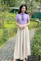 Quần Ống Rộng Nữ Giả Váy NK Fashion Công Sở Nữ Lưng Cao Dáng Suông Cao Cấp, Vải Nhập Hàn Mềm Mát NKQU2402001