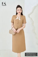 NK Fashion Áo Sơ Mi Cổ Tròn Nơ Phối Oganza Nữ Tính, Trẻ Trung, Thời Trang NKSM2401017