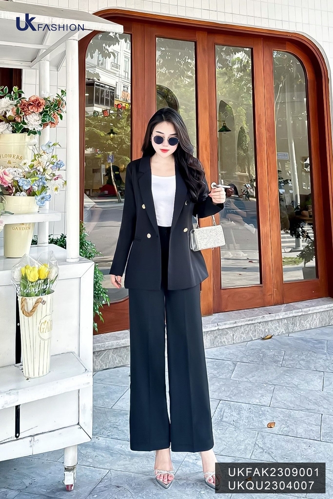 Vest 2 lớp 4 cúc đóng UK Fashion Trendy, Kiểu Dáng Basic, thời trang cao cấp Hàn Quốc UKFAK2309001