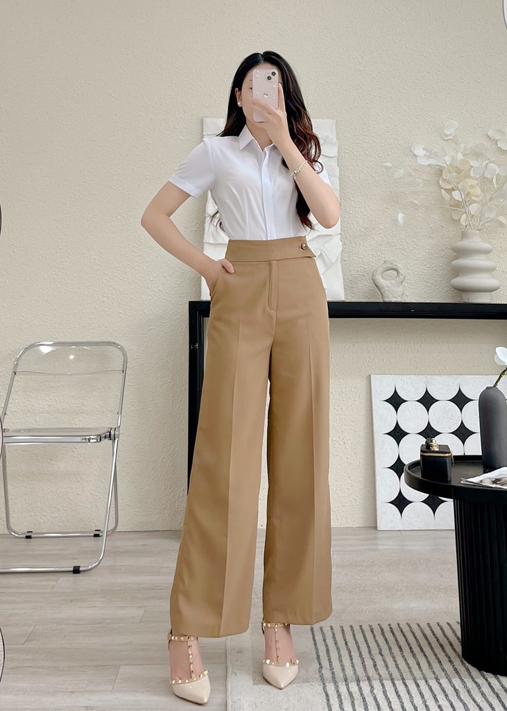 Quần Ống Rộng UK FASHION Thiết Kế Cạp Cao Tôn Dáng Phong Cách Công Sở Chất Vải Nhập Hàn Cao Cấp UKQU2302003