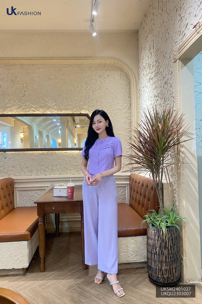 Quần Dáng Xuông NK Fashion Thiết Kế Ống Rộng Kiểu Dáng Đơn Giản Thanh Lịch Chất Vải Thoáng Mát Mềm Mịn UKQU2303007