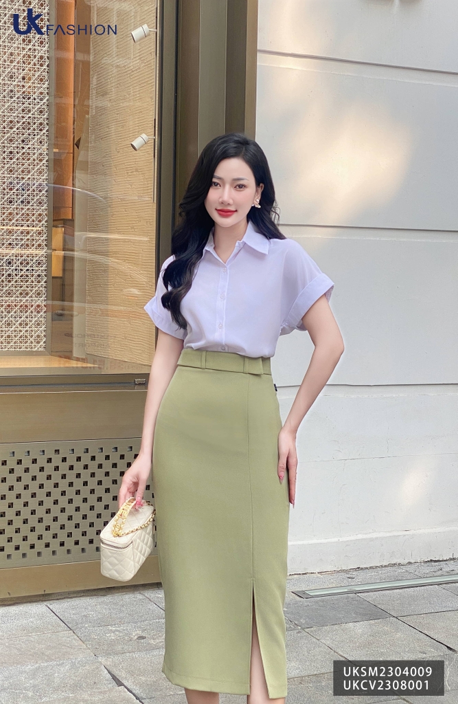 Áo Sơ Mi Nữ UK Fashion Cổ Đức Vai Chờm Chất Vải Mềm Mịn Thoáng Mát Phù Hợp Đi Làm Đi Chơi UKSM2304009