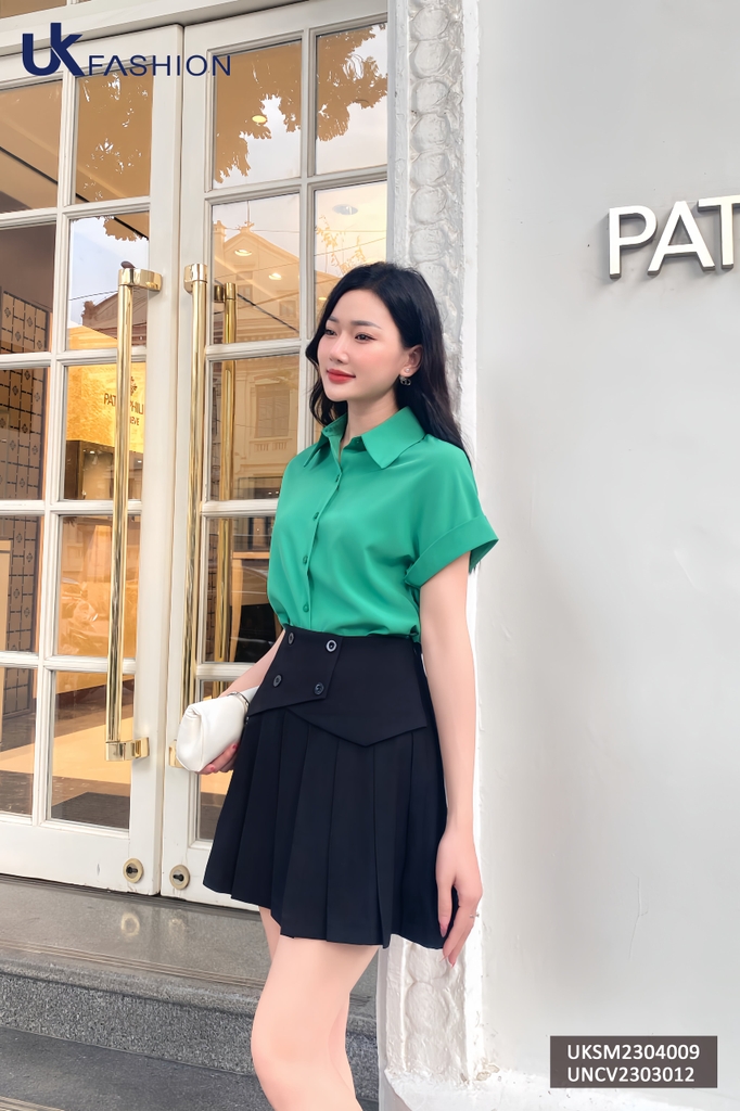 Chân Váy Xòe Xếp Bồng UK Fashion Chất Liệu Cao Cấp, Lên Form Đứng Dáng UNCV2303012