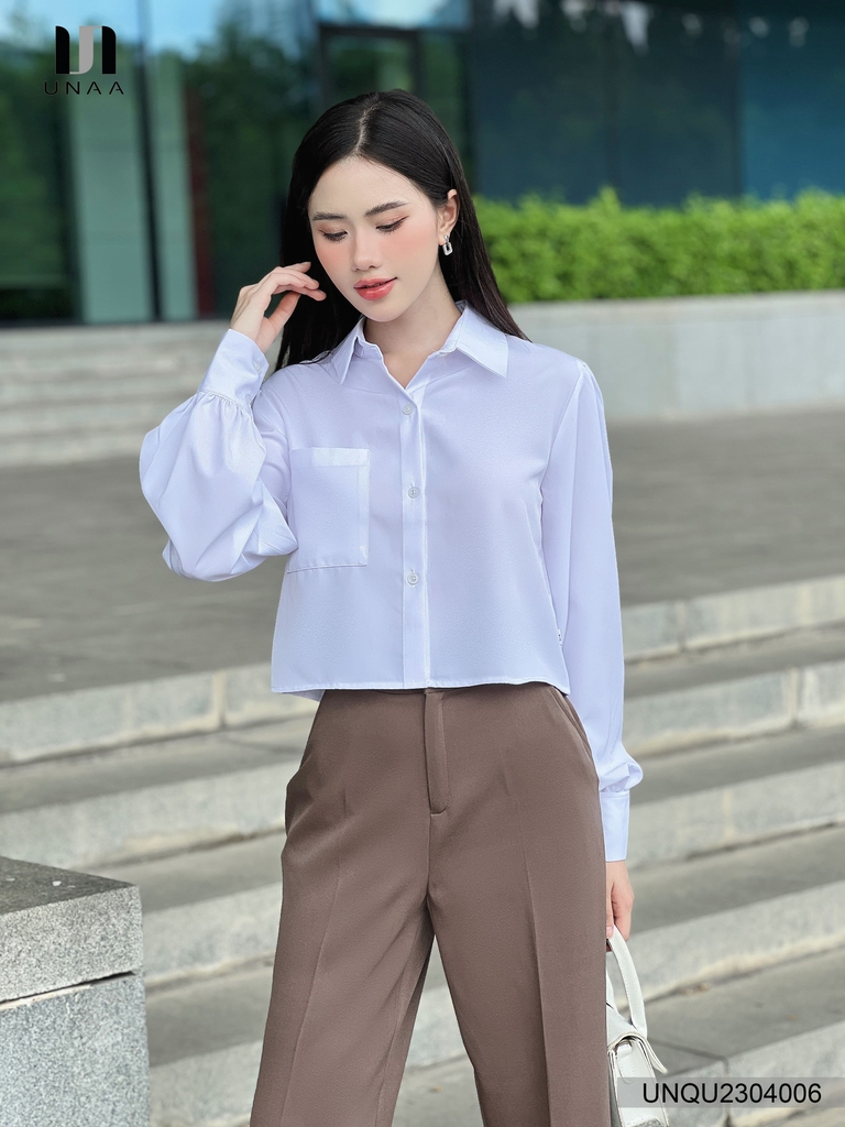 Quần Ống Rộng Nữ Cạp Cao Thết Kê Ống Suông Unaa Fashion Che Khuyết Điểm Cực Tốt, Dễ Dàng Mix & Match Đồ UNQU2304006