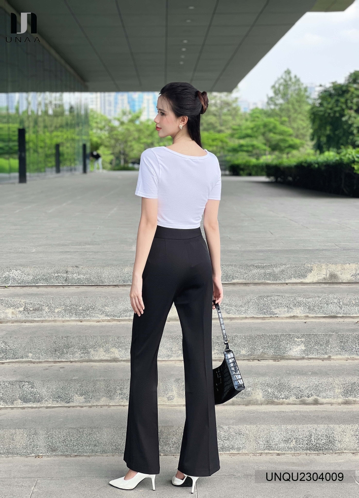 Quần Ống Loe Nữ Cạp Cao Dáng Dài, Quần Legging Nữ Kiểu Ôm Ống Loe Công Sở Đi Học Form Xinh Tôn Dáng Unaa UNQU2304009