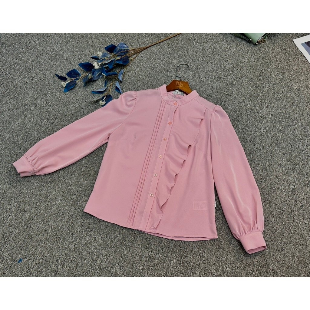 Áo Sơ Mi Cổ Tàu Bèo Dọc Thân NK Fashion Tiểu Thư, Nữ Tính Thời Trang NKSM2309003