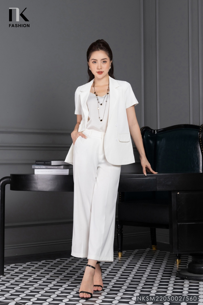 Áo Kí Giả Dáng Suông Thanh Lịch NKSM2205002