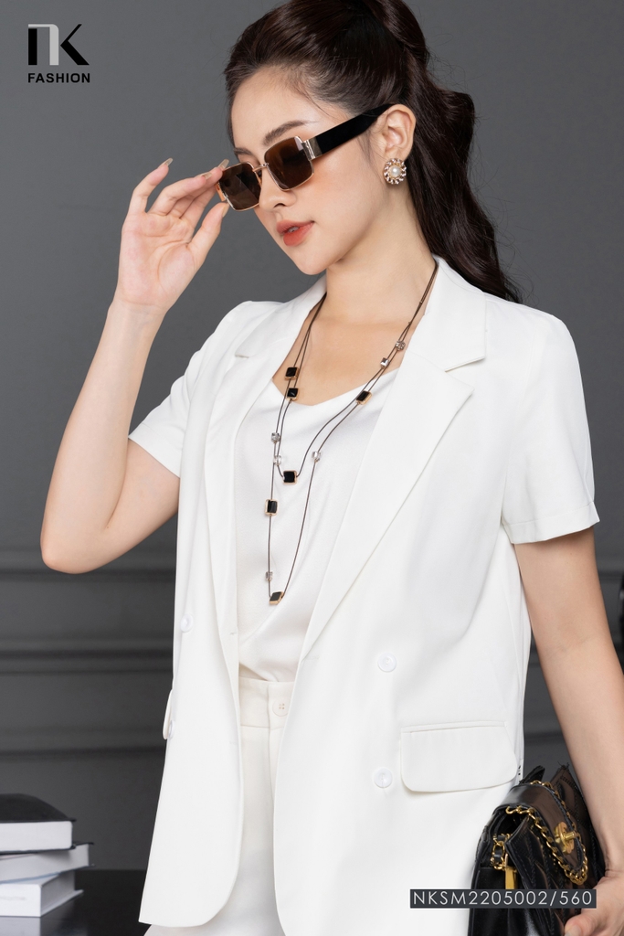 Áo Kí Giả Dáng Suông Thanh Lịch NKSM2205002