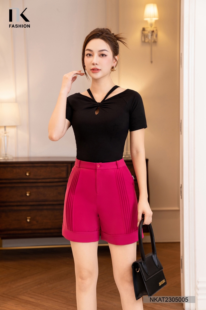 Áo Thun Nhún Dây NK Fashion Trẻ Trung, Chất Liệu Mềm Mại, Thoáng Mát NKAT2305005