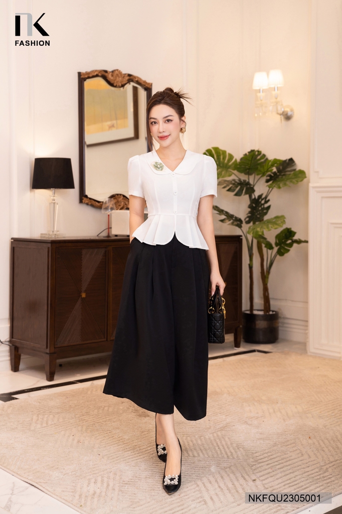 Quần Lỡ ống Rộng 2 Ly NKFQU2305001