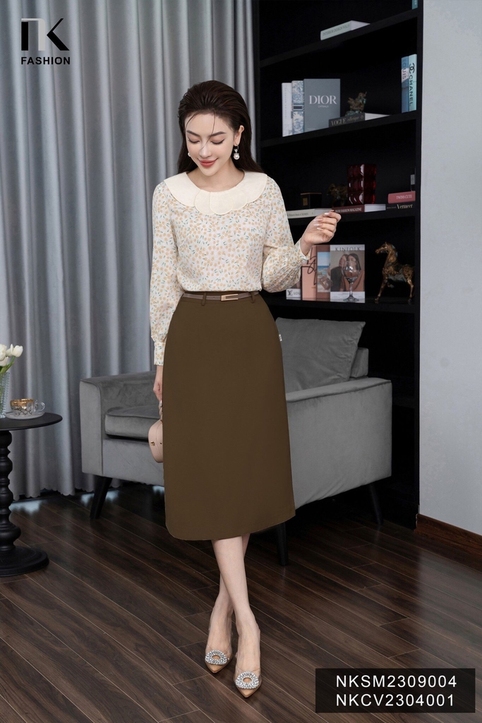 Chân Váy A Dáng Dài Basic NKCV2304001