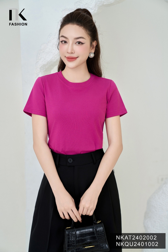 NK Fashion Áo Thun Basic Thoải Mái, Trẻ Trung, Năng Động NKAT2402002