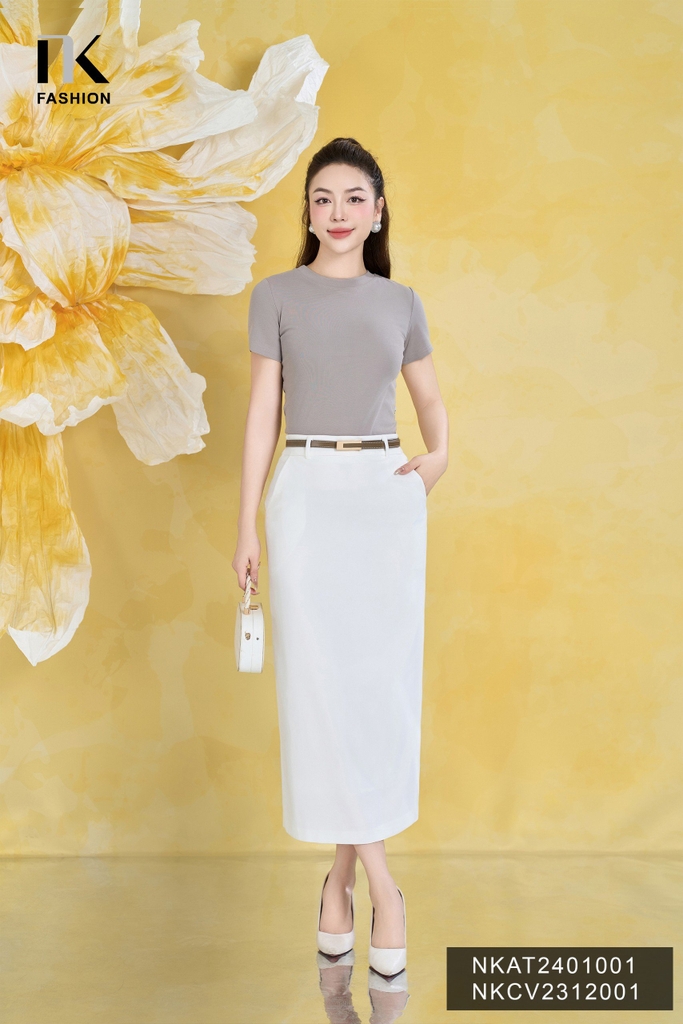 NK Fashion Áo Thun Croptop Trẻ Trung, Thoải Mái NKAT2401001