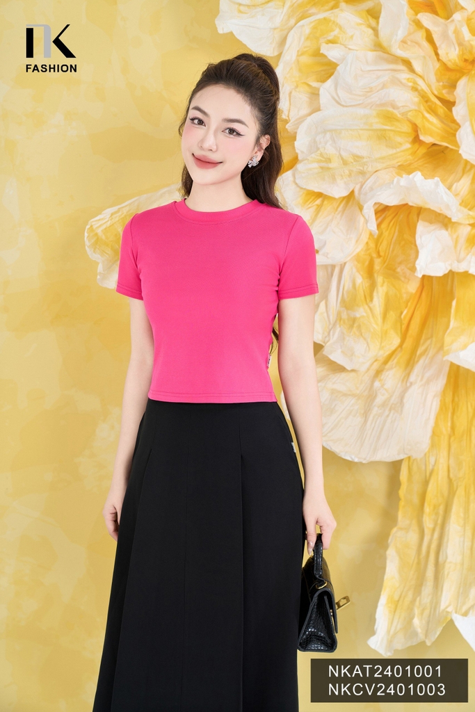NK Fashion Áo Thun Croptop Trẻ Trung, Thoải Mái NKAT2401001