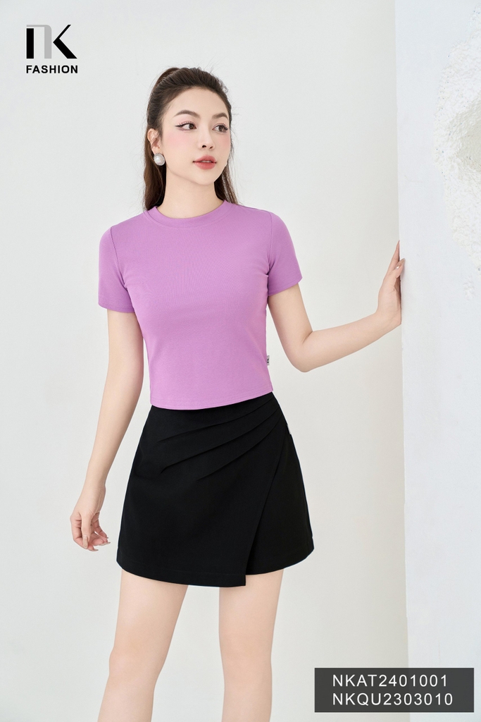 NK Fashion Áo Thun Croptop Trẻ Trung, Thoải Mái NKAT2401001