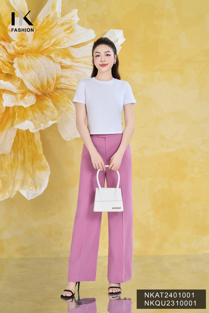 NK Fashion Áo Thun Croptop Trẻ Trung, Thoải Mái NKAT2401001