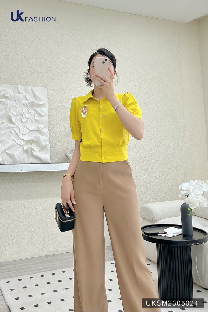 Áo Sơ Mi Cổ Đức Bo Gấu UK Fashion Thiết Kế Trẻ Trung, Chất Liệu Cao Cấp, lên Form Đứng Dáng UKSM2305024
