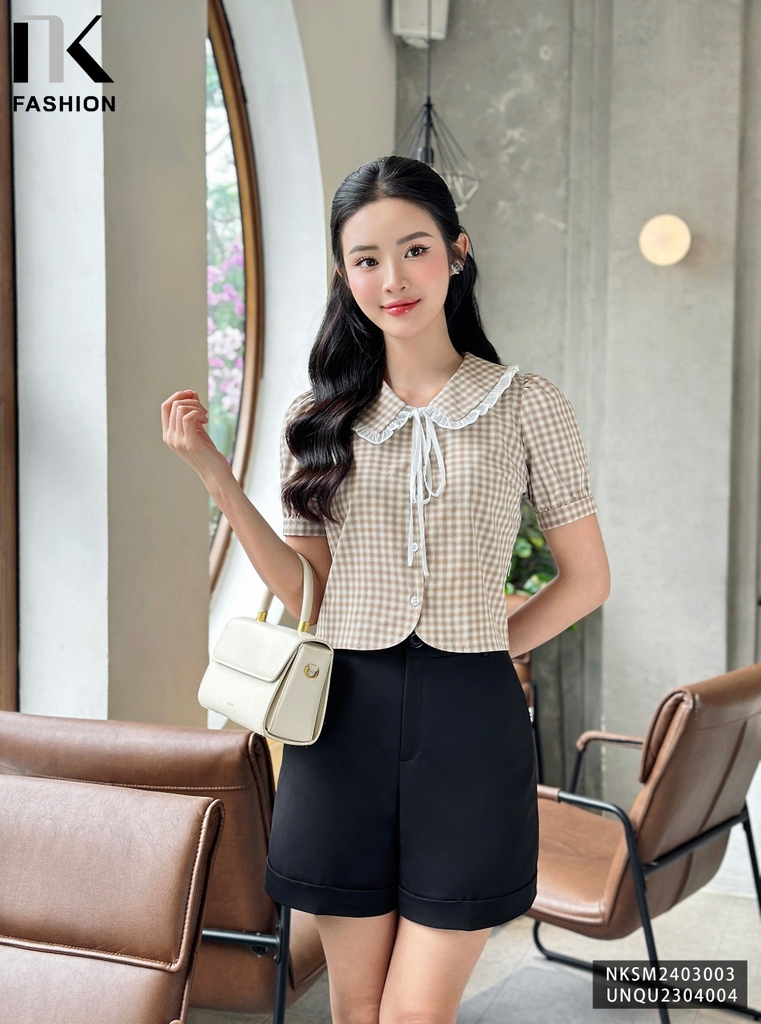 Áo Sơ Mi NK Fashion Cổ Sen Bèo Dịu Dàng, Nữ Tính NKSM2403003