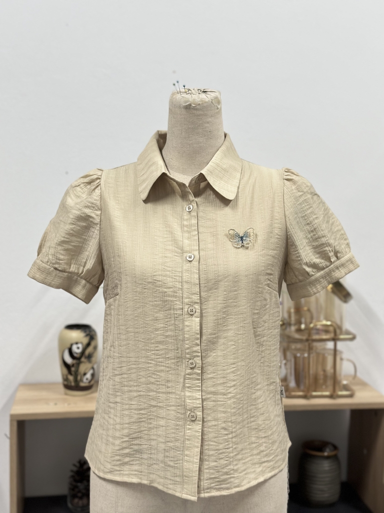 Áo Sơ Mi Cổ Sen Đính Nơ NK Fashion Trẻ Trung, Nữ Tính Cho Nàng Công Sở NKSM2404015
