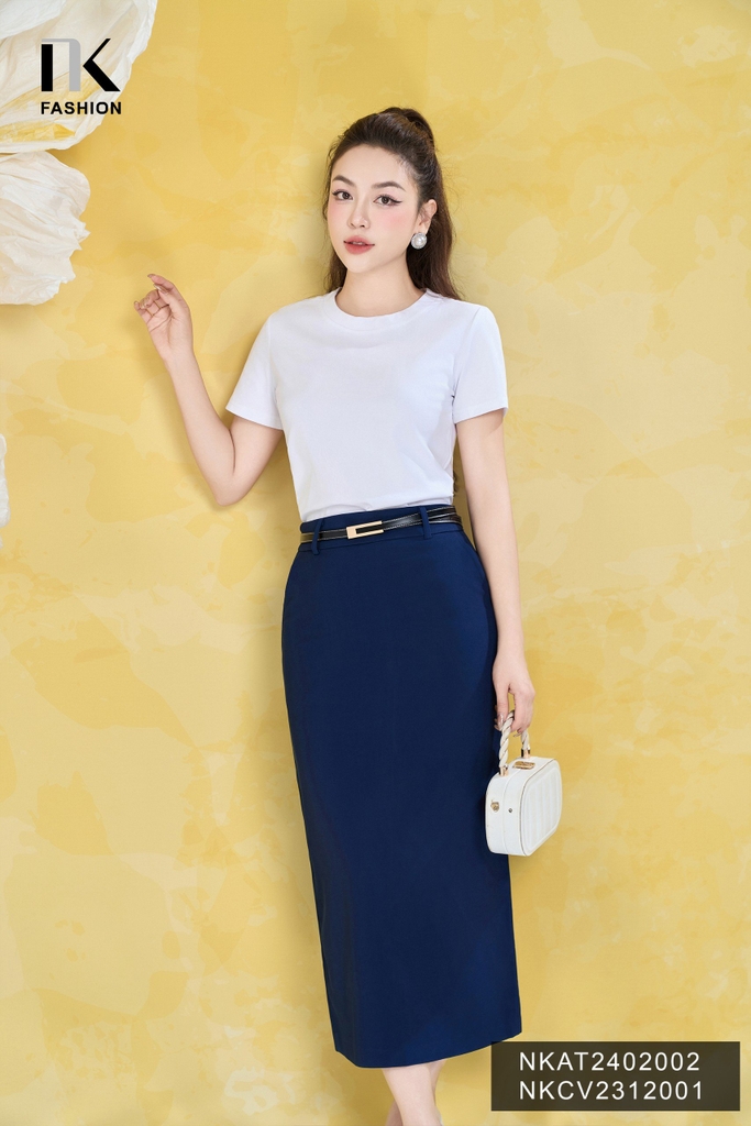 Chân Váy Bút Chì Suông Dài, Thanh Lịch NKCV2312001