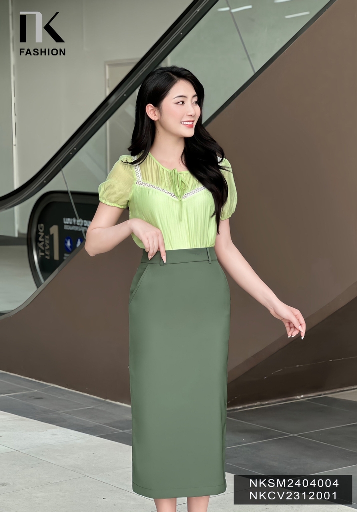 Chân Váy Bút Chì Suông Dài, Thanh Lịch NKCV2312001