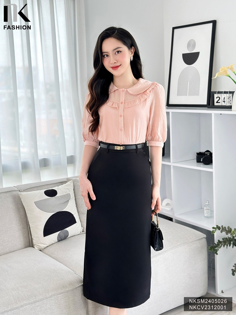Chân Váy Bút Chì Suông Dài, Thanh Lịch NKCV2312001
