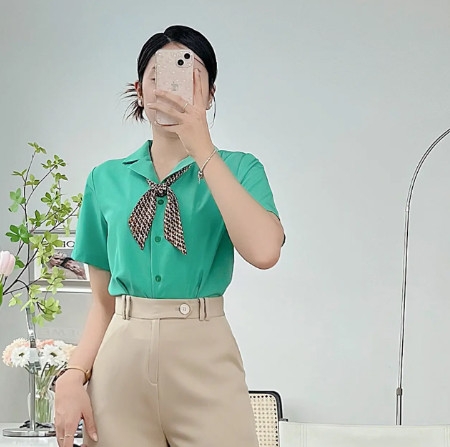 Áo Sơ Mi Ngắn Tay UK FASHION Thiết Kế Cổ Ve Thanh Lịch Chất Vải Nhập Hàn Cao Cấp UKSM2305026