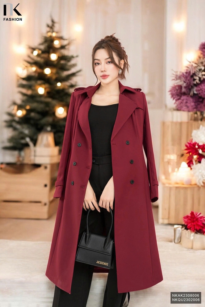 Áo Mangto 6 cúc nẹp dáng dài NKAK2308006