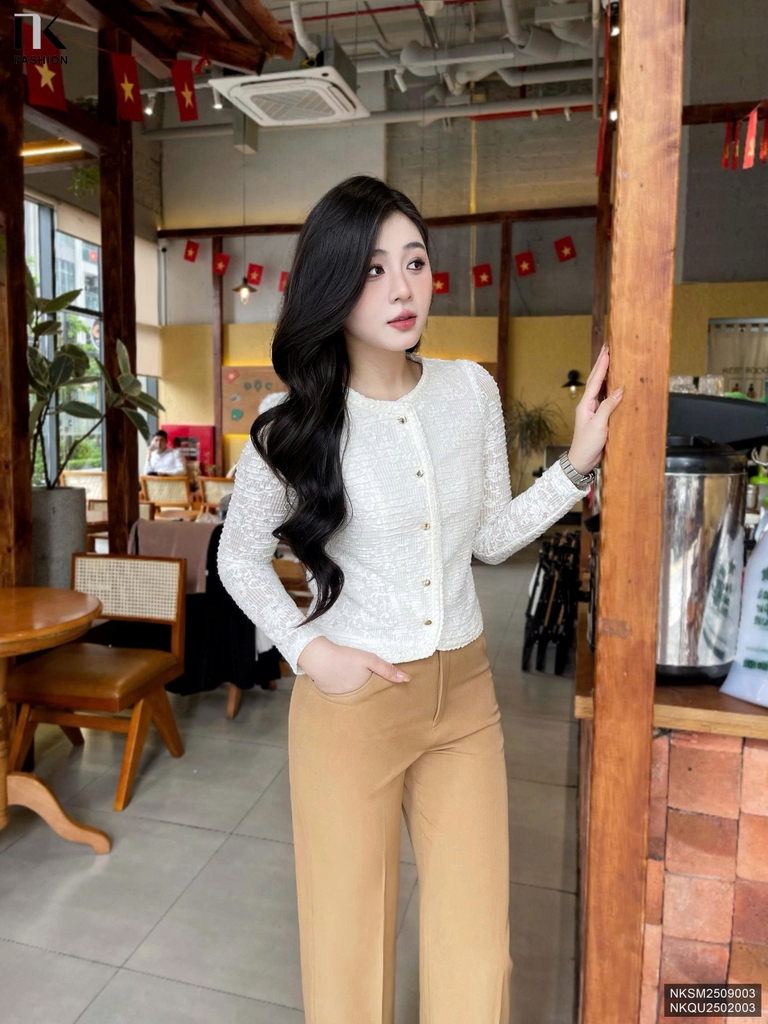 Cadigan ren 2 lớp xinh xắn , dễ mặc, điệu đà NKSM2509003