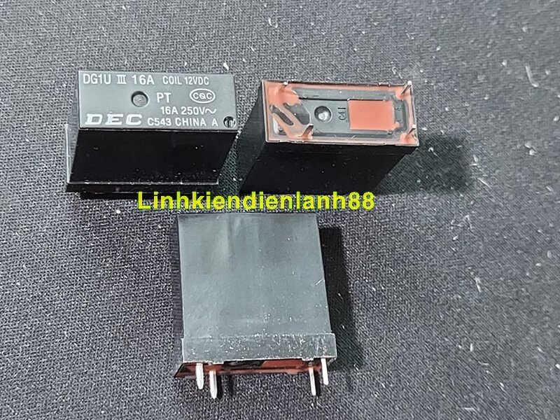 5PCS DEC TYPE DG1U-12VDC Power Relay 4Pin 16A 250V