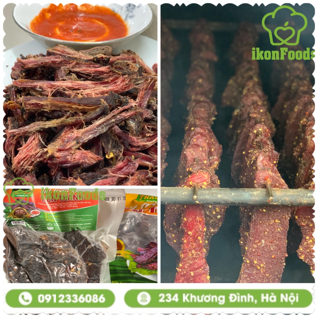 Thịt trâu ngố gác bếp - Tuyên Quang