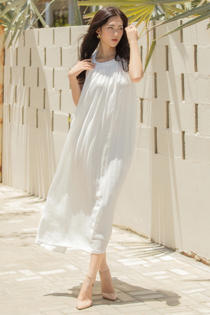 Váy Maxi Xếp Ly - Đầm Suông Hai Dây Dập Ly full 2 lớp loại 1 Xinh ANN10 -  Đầm, váy nữ | ThờiTrangNữ.vn