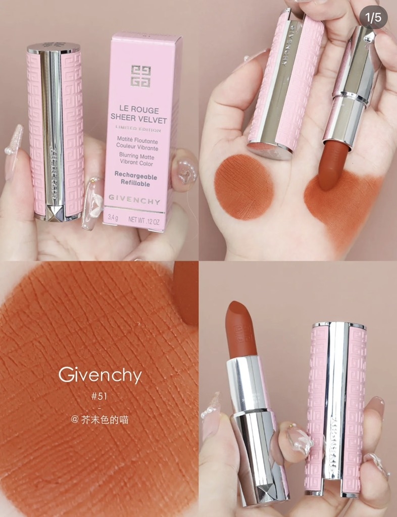 Son môi GIVENCHY sheer velvet Limited (vỏ hồng) Tiệm son Goong