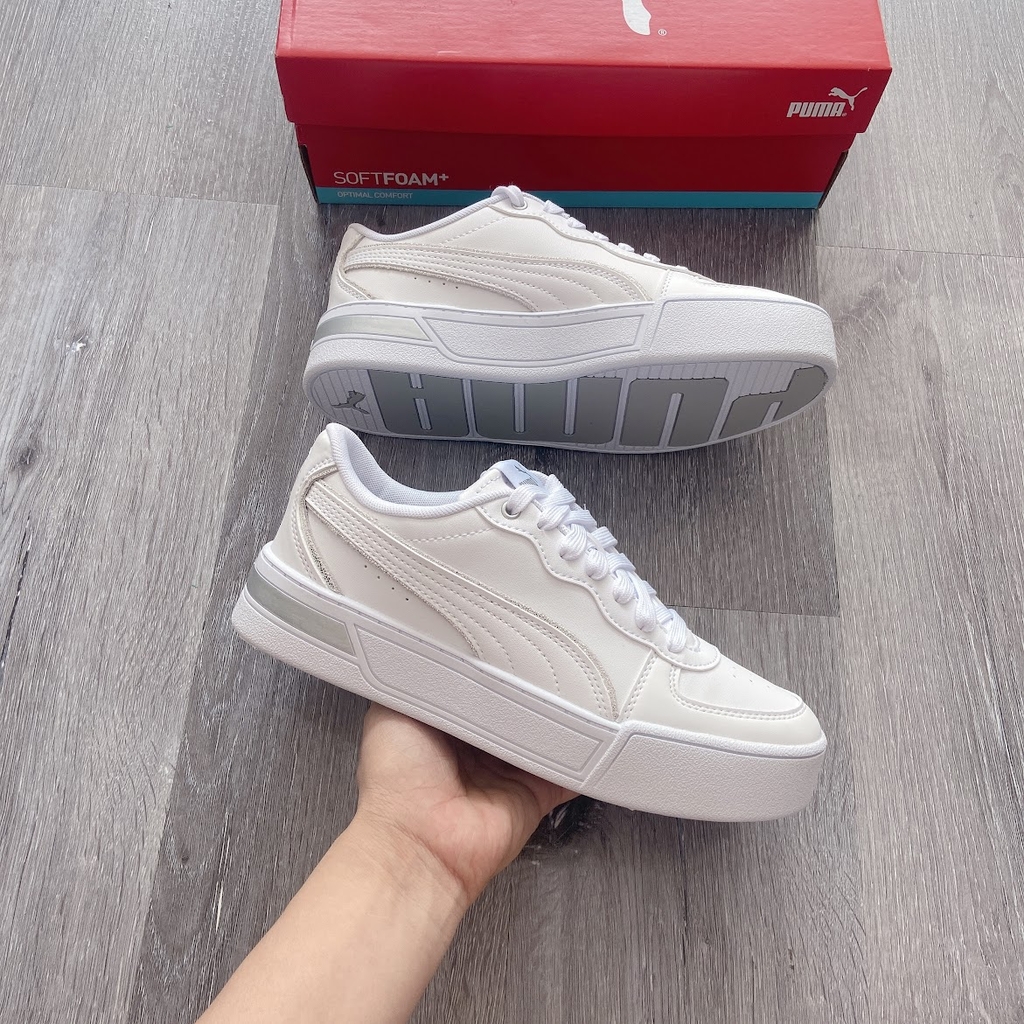 Gi y Puma Skye Metallic White Silver 374797 01
