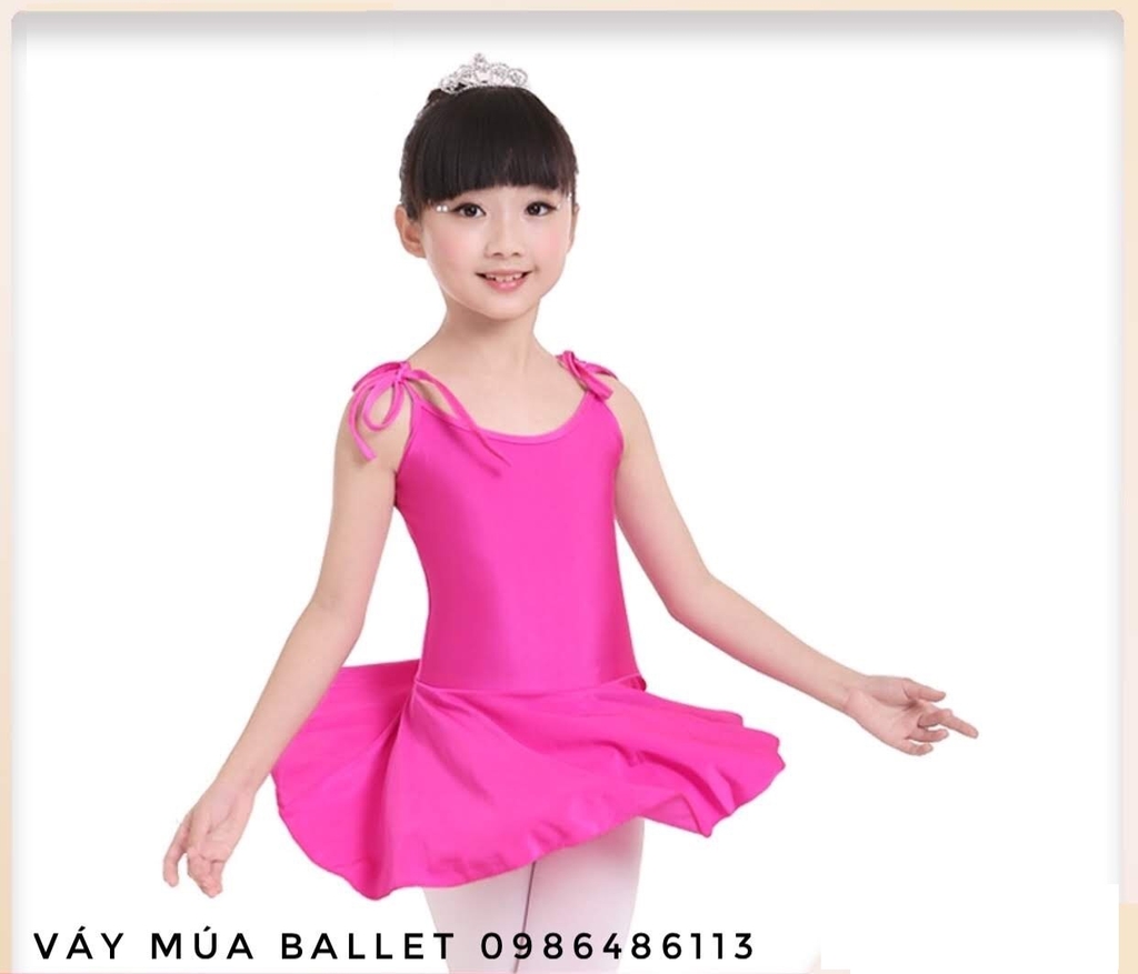 Váy múa ballet ngắn tay (hồng, tím, trắng, đậm) Memoti Shop