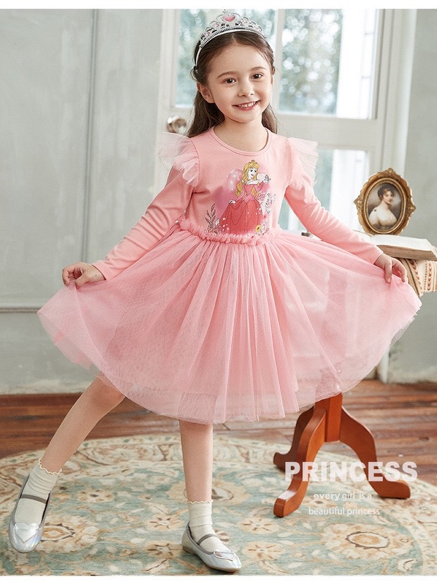 Váy bé gái công chúa Elsa trái tim – Bomines